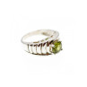 925 Sterling Silver Peridot Ring Size 7.5