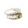 925 Sterling Silver Peridot Ring Size 7.5