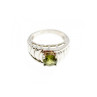 925 Sterling Silver Peridot Ring Size 7.5