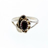 Vintage 925 Sterling Silver Garnet Pyrope Ring Size 6.5