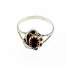 Vintage 925 Sterling Silver Garnet Pyrope Ring Size 6.5