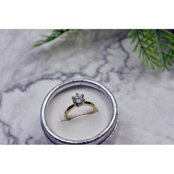 Gold Plated (18k) Ring With CZ Size 8