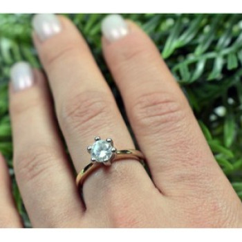 Gold Plated (18K) Ring With CZ Size 8