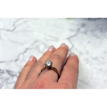 Gold Plated (18k) Ring With CZ Size 8