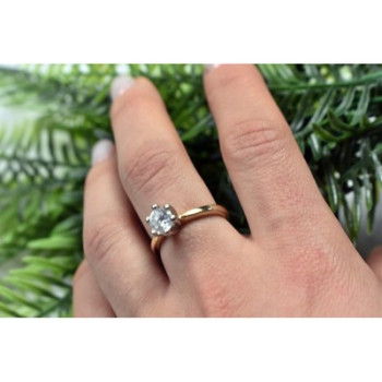 Gold Plated (18k) Ring With CZ Size 8