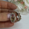 925 Sterling Silver Gold Plated Ruby Sapphire Emerald Earrings Length 0.95 Inch