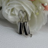 925 Sterling Silver Black Onyx & Mother OF Pearl Earrings Length 1 Inch