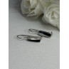 925 STERLING SILVER BLACK ONYX & MOTHER OF PEARL EARRINGS LENGTH 1 INCH