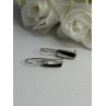 925 STERLING SILVER BLACK ONYX & MOTHER OF PEARL EARRINGS LENGTH 1 INCH