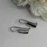 925 Sterling Silver Black Onyx & Mother OF Pearl Earrings Length 1 Inch