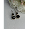 925 Sterling Silver Onyx Earrings Length 1.55 Inch