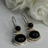 925 Sterling Silver Onyx Earrings Length 1.55 Inch