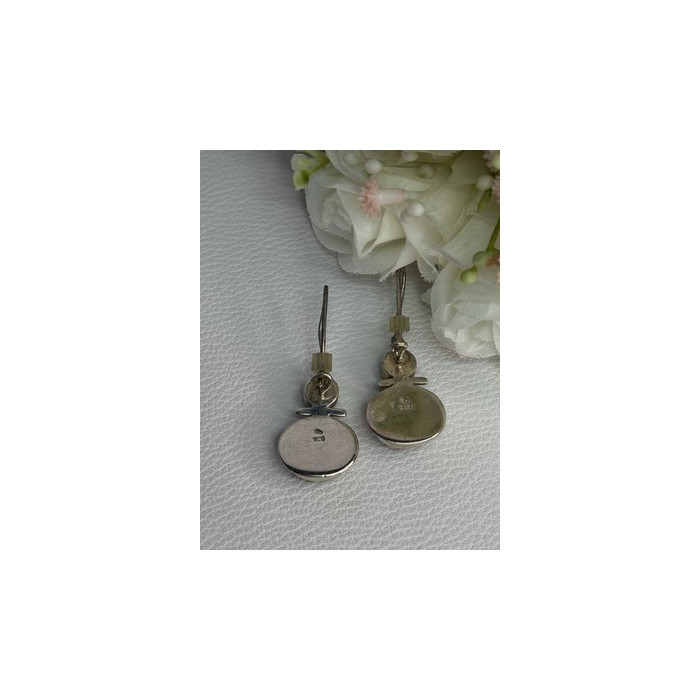 925 Sterling Silver Onyx Earrings Length 1.55 Inch