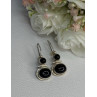 925 Sterling Silver Onyx Earrings Length 1.55 Inch
