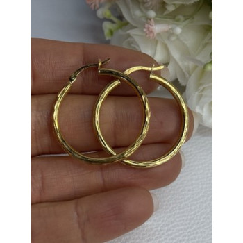 925 Sterling Silver Gold Plated Earrings Length 1.25 Inch