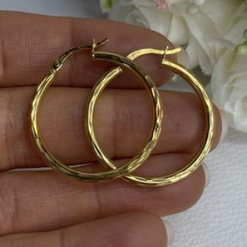 925 Sterling Silver Gold Plated Earrings Length 1.25 Inch