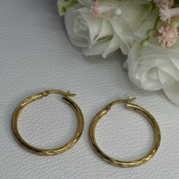 925 Sterling Silver Gold Plated Earrings Length 1.25 Inch