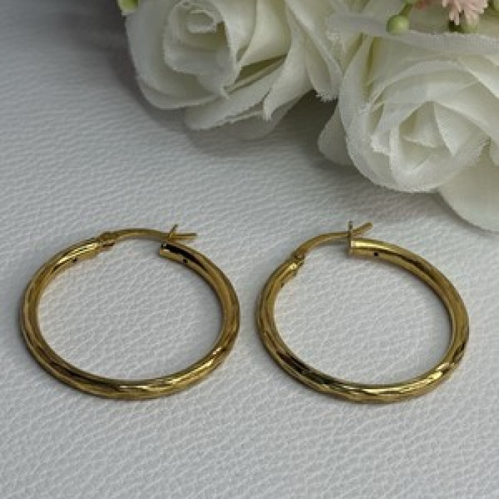 925 Sterling Silver Gold Plated Earrings Length 1.25 Inch
