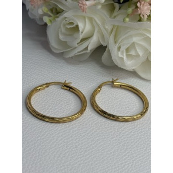 925 Sterling Silver Gold Plated Earrings Length 1.25 Inch