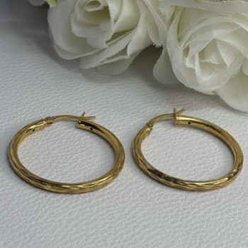 925 Sterling Silver Gold Plated Earrings Length 1.25 Inch