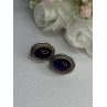 925 Sterling Silver Amethyst Earrings Length 0.75 Inch
