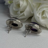 925 Sterling Silver Amethyst Earrings Length 0.75 Inch