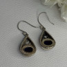 Vintage 925 Sterling Silver Sodalite Earrings Length 1.60 Inch