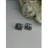 925 Sterling Silver Multicolor Spinel Earrings Length 0.46 Inch