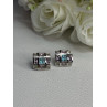 925 Sterling Silver Multicolor Spinel Earrings Length 0.46 Inch