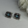 925 Sterling Silver Multicolor Spinel Earrings Length 0.46 Inch