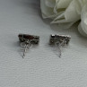 925 Sterling Silver Multicolor Spinel Earrings Length 0.46 Inch