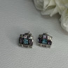 925 Sterling Silver Multicolor Spinel Earrings Length 0.46 Inch