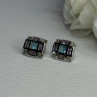 925 Sterling Silver Multicolor Spinel Earrings Length 0.46 Inch