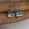925 Sterling Silver Multicolor Spinel Earrings Length 0.46 Inch