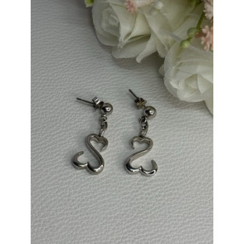Beautiful 925 Sterling Silver Earrings Length 1.15 Inch