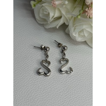 Beautiful 925 Sterling Silver Earrings Length 1.15 Inch