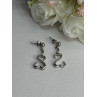 Beautiful 925 Sterling Silver Earrings Length 1.15 Inch