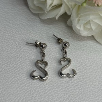 Beautiful 925 Sterling Silver Earrings Length 1.15 Inch