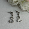 Beautiful 925 Sterling Silver Earrings Length 1.15 Inch