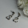 Beautiful 925 Sterling Silver Earrings Length 1.15 Inch