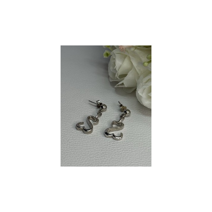 Beautiful 925 Sterling Silver Earrings Length 1.15 Inch