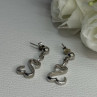 Beautiful 925 Sterling Silver Earrings Length 1.15 Inch
