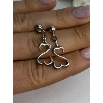 Beautiful 925 Sterling Silver Earrings Length 1.15 Inch