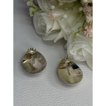 925 Sterling Silver Sodalite Earrings Length 0.95 Inch