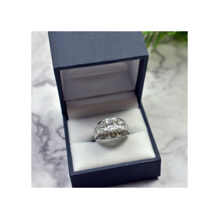 925 Sterling Silver Whyte Beryl (goshenite) Ring Size 5.5