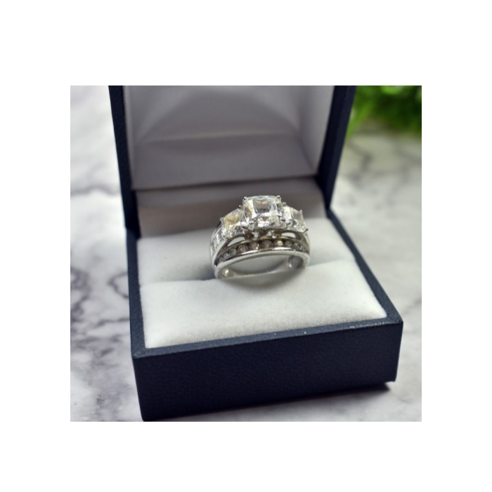 925 Sterling Silver Whyte Beryl (goshenite) Ring Size 5.5