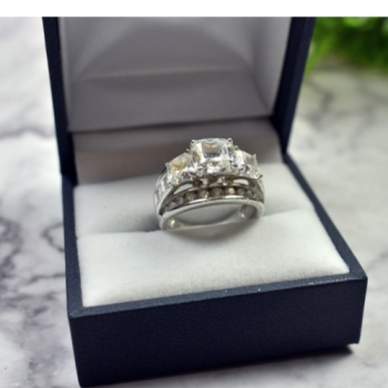 925 Sterling Silver White Beryl (Goshenite) Ring Size 5.5