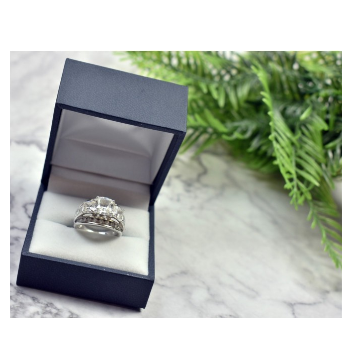 925 Sterling Silver Whyte Beryl (goshenite) Ring Size 5.5