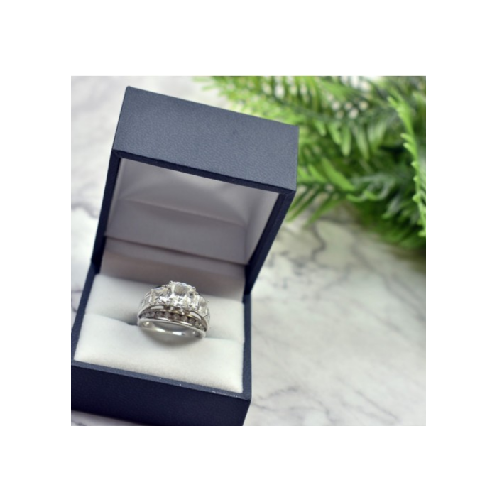 925 Sterling Silver Whyte Beryl (goshenite) Ring Size 5.5