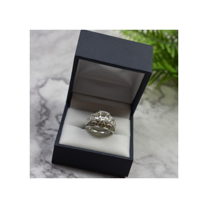 925 Sterling Silver Whyte Beryl (goshenite) Ring Size 5.5